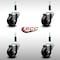 Service Caster 3'' SS Hard Rubber Wheel Swivel 7/8'' Expanding Stem Caster Set, 4PK SCC-SSEX20S314-HRS-78-4 - alternate 4